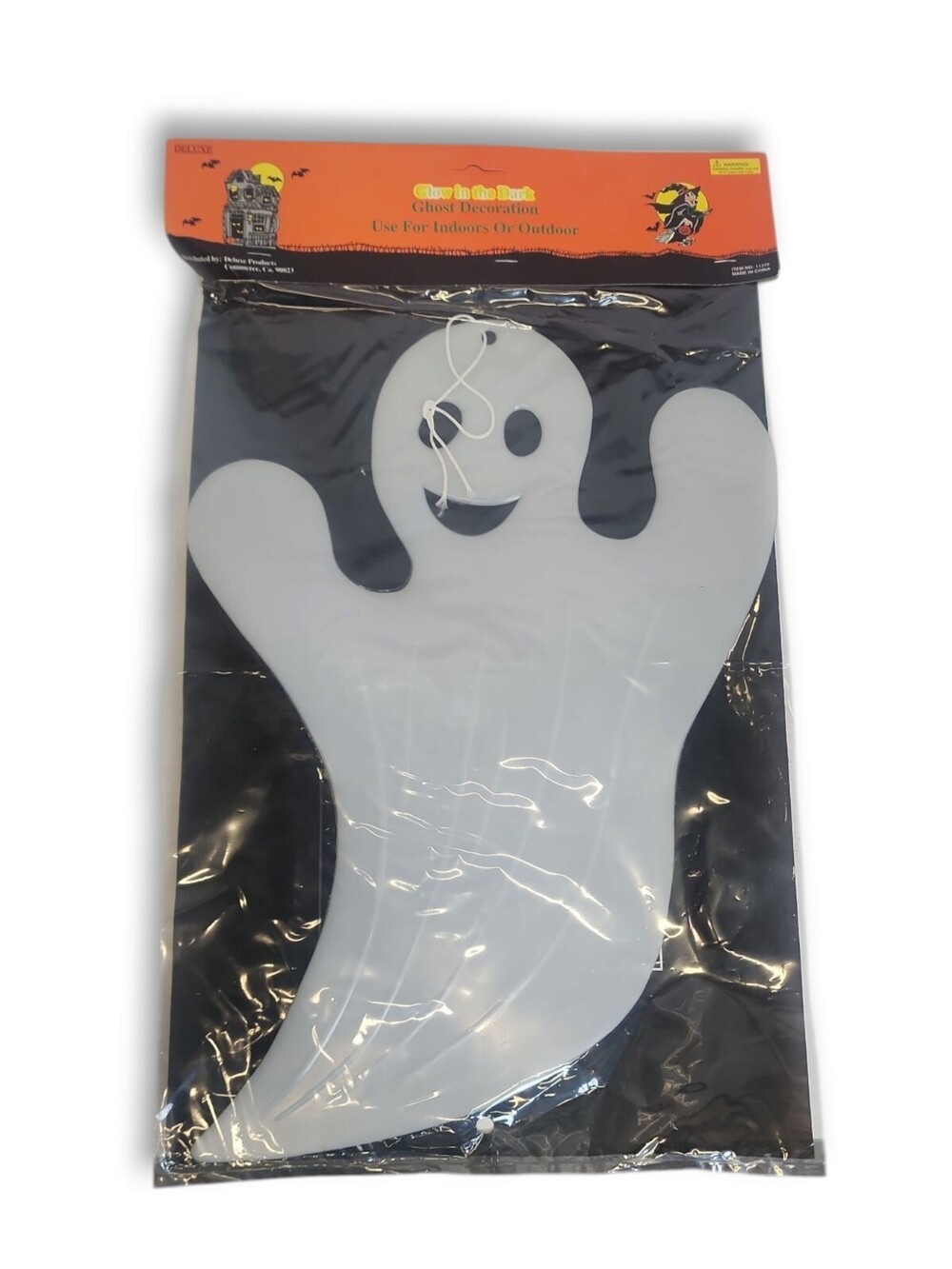 Vintage Plastic Glow In The Dark Halloween Ghost 16"